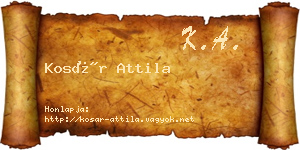 Kosár Attila névjegykártya
